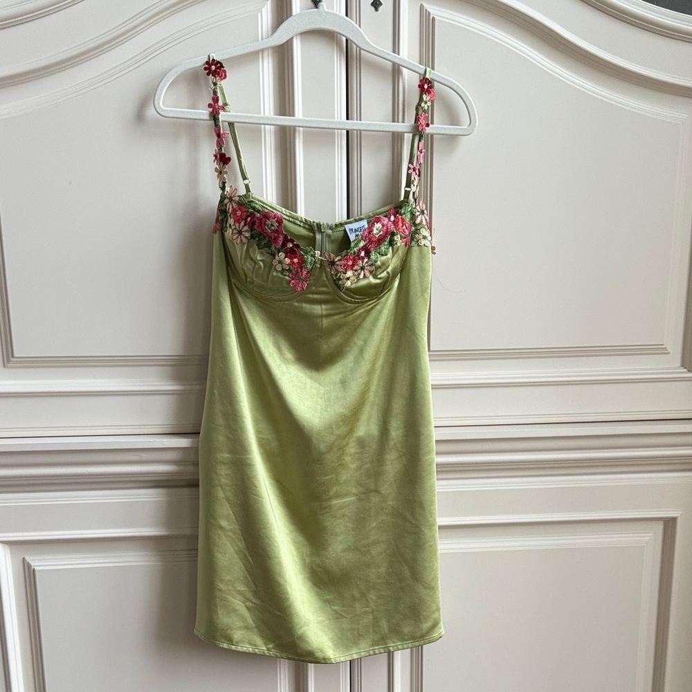 Princess Polly Green Floral Mini Dress
